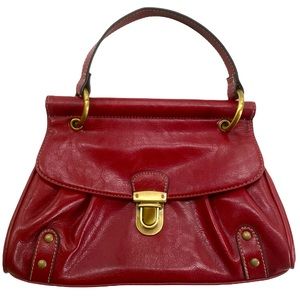 Vintage Y2K Style Red Faux Leather Bag